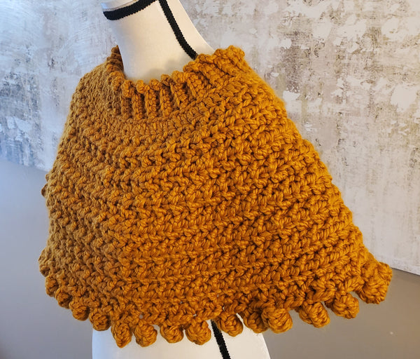 Brewa Butterscotch Crochet Poncho