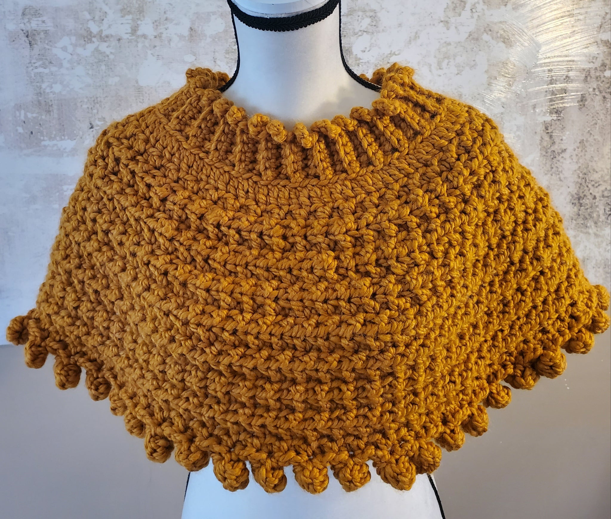 Brewa Butterscotch Crochet Poncho